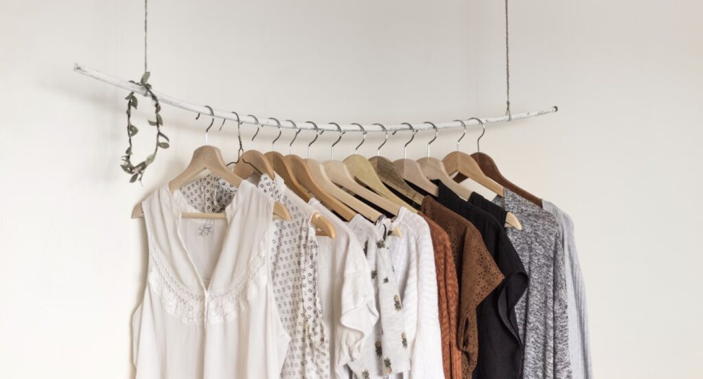 Writing Your First Fashion Blog Post (Clothes on a Rack)