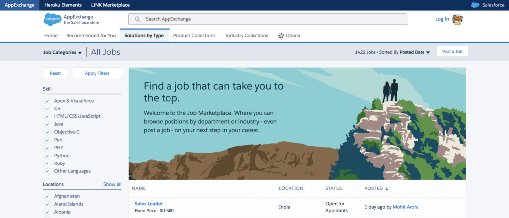 Best Freelance Jobs Websites Salesforce App Exchange