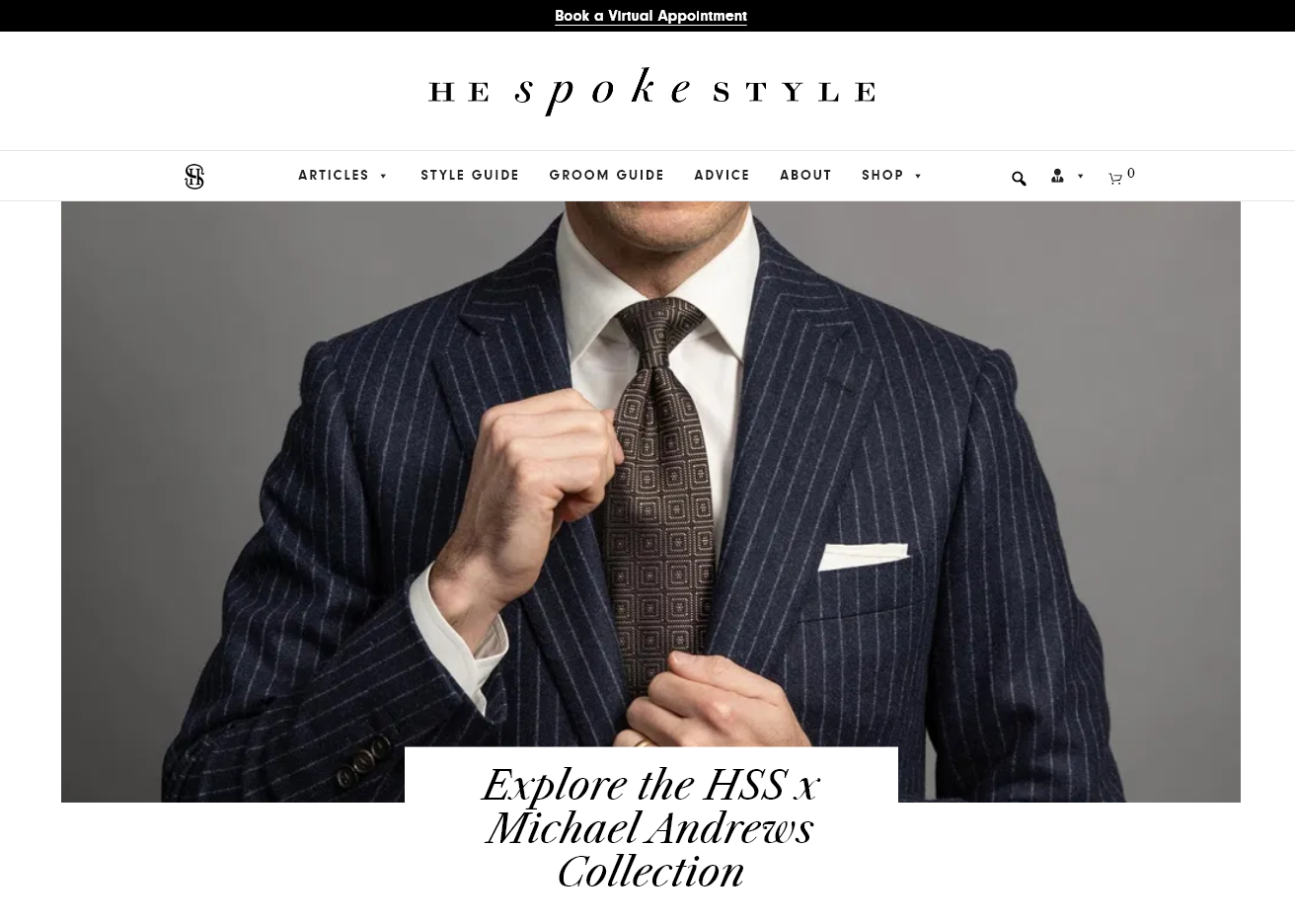 The front page of the He Spoke Style fashion blog